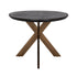 Bonita Parquet Black & Brass Frame Oval 6 Seater Dining Table Medium